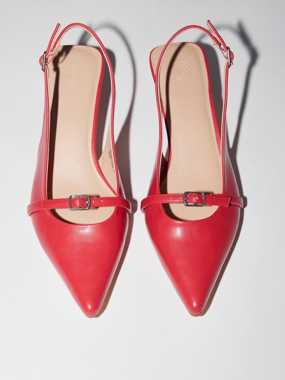 2 PAIRS Urban Outfitters Petra Buckle Slingback Heel Red & Black | US 6 - Picture 9 of 13
